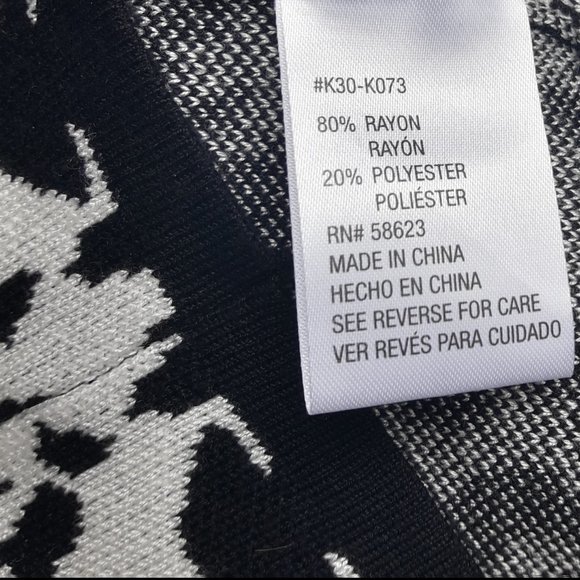 Animal Print Dress Body Con Rayon Knit Gorgeous Wild Black and White Print - Picture 14 of 16